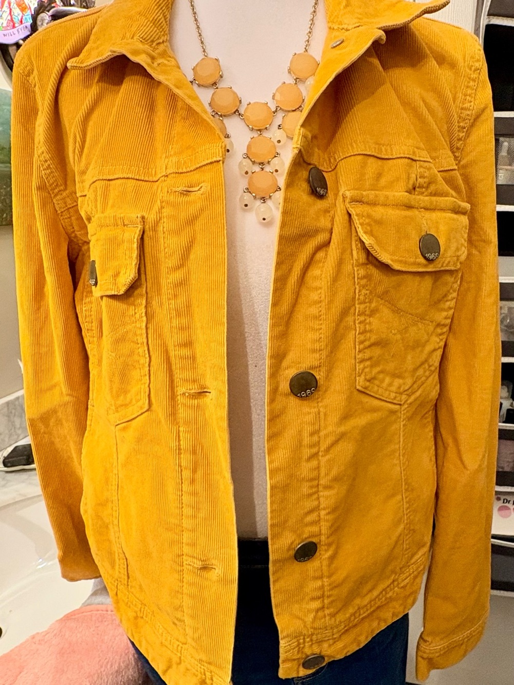 Gap 1969 Women's Mustard Corduroy Jacket - Picture 2 of 5